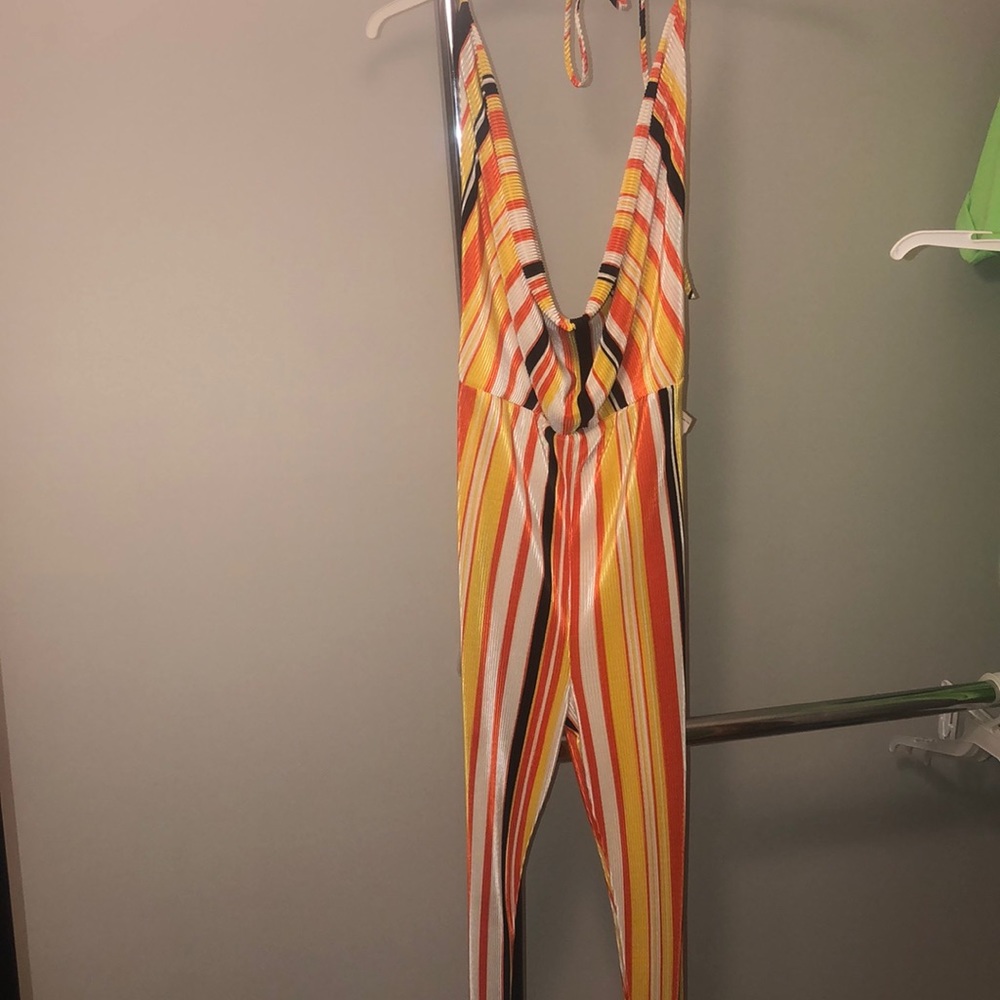 “Peekaboo” striped Romper